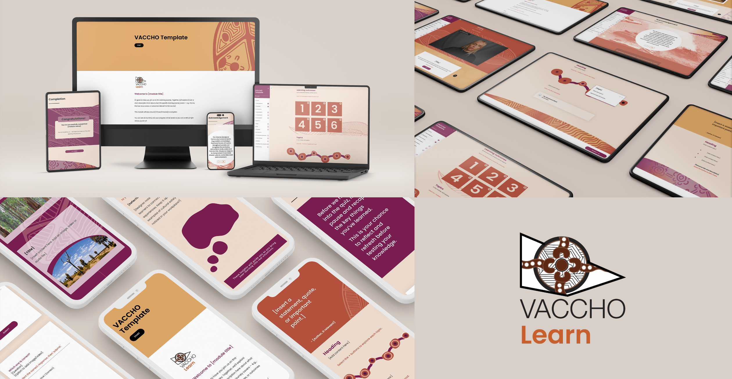 eLearning templates for Victorian Aboriginal Community Controlled Health Organisation Inc.