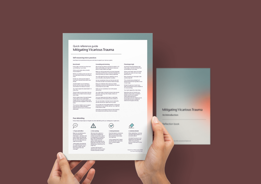 Vicarious Trauma_QRG and workbook