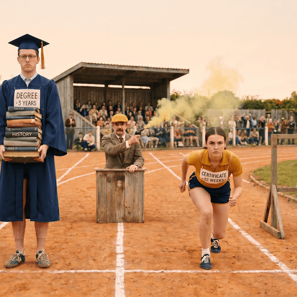 Off the blocks_University Degree or Industry Professional Certificate