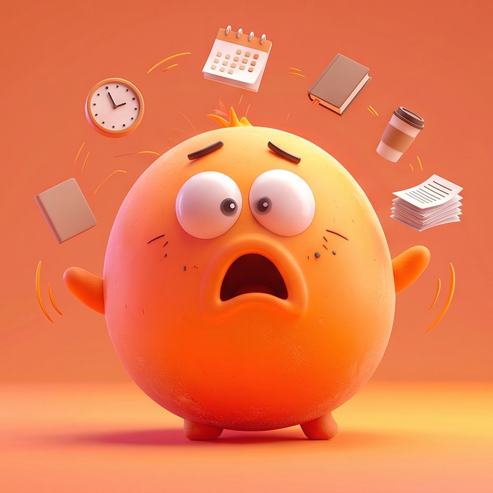 two illustrated characters shown in four different poses.